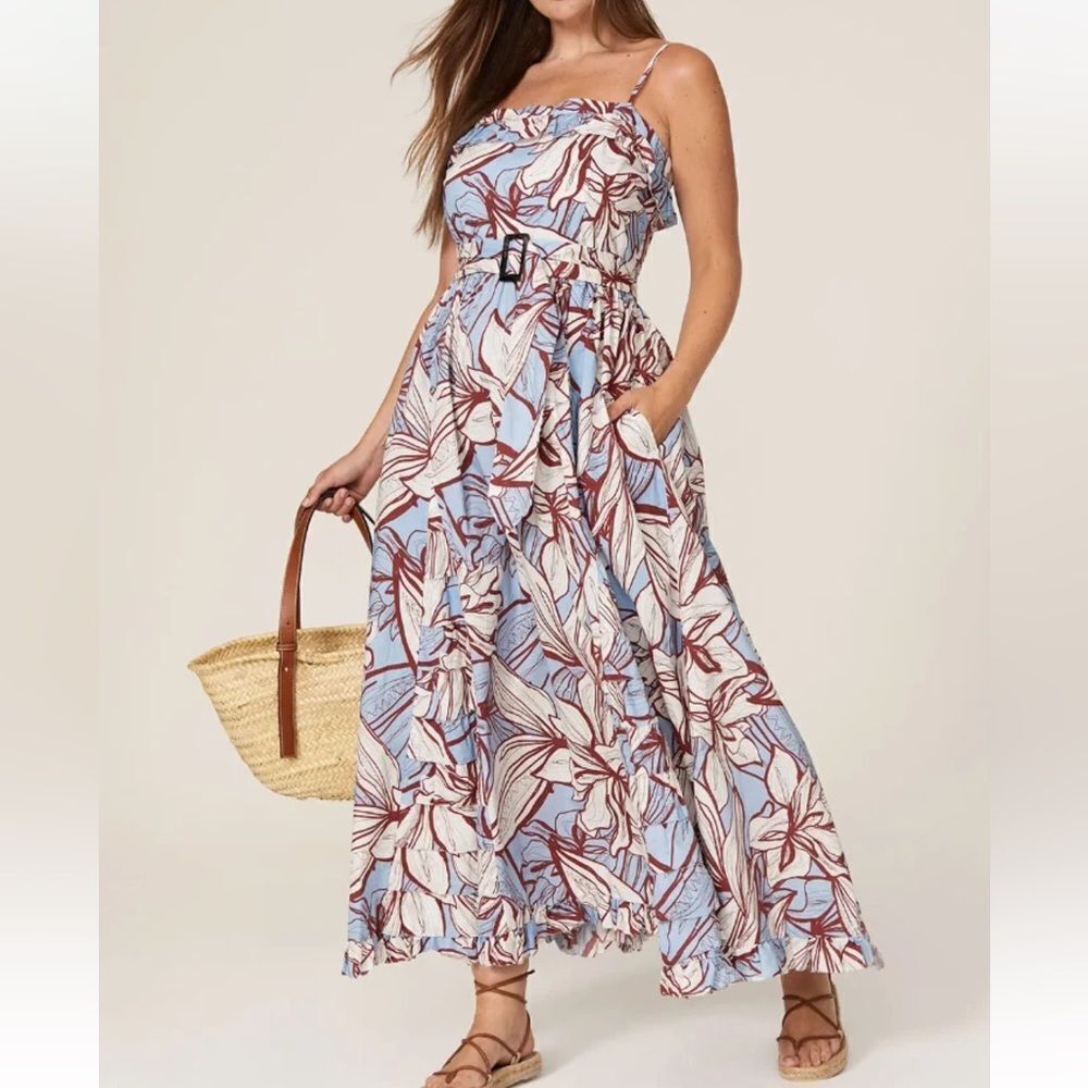 Nicholas Cotton Printed Maxi Dress(Size 8)